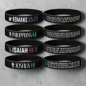 Inspirational Black Silicone Bracelet Pick 1